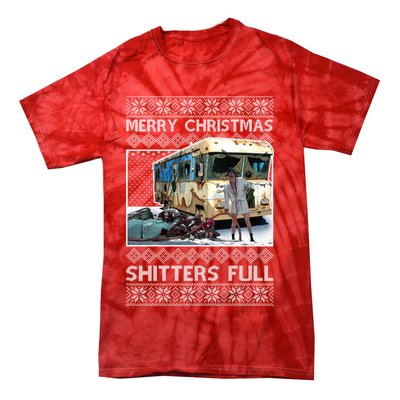 Funny Merry Christmas Shitters Full Ugly Christmas Sweater Tie-Dye T-Shirt