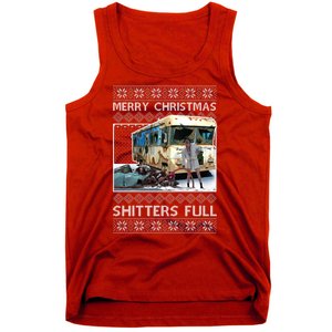 Funny Merry Christmas Shitters Full Ugly Christmas Sweater Tank Top