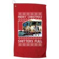 Funny Merry Christmas Shitters Full Ugly Christmas Sweater Golf Towel