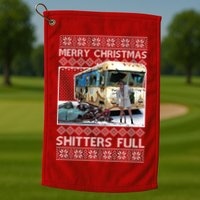 Funny Merry Christmas Shitters Full Ugly Christmas Sweater Golf Towel