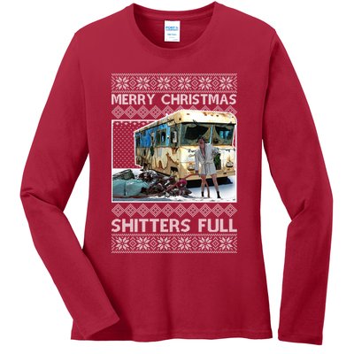 Funny Merry Christmas Shitters Full Ugly Christmas Sweater Ladies Long Sleeve Shirt