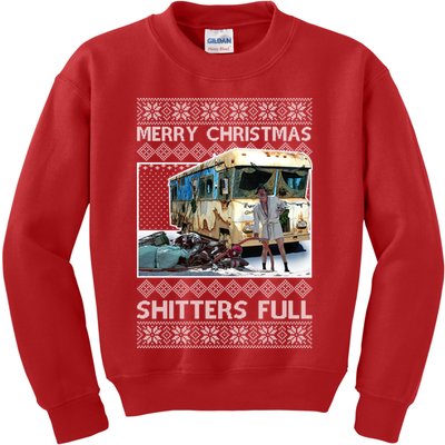 Funny Merry Christmas Shitters Full Ugly Christmas Sweater Kids Sweatshirt