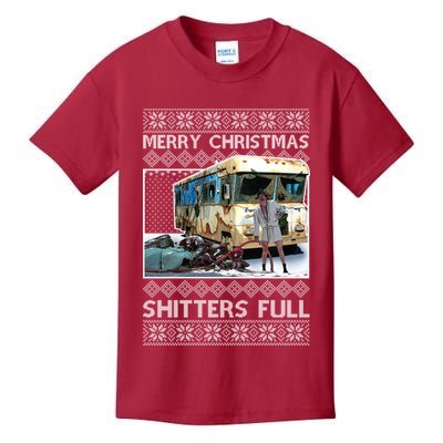 Funny Merry Christmas Shitters Full Ugly Christmas Sweater Kids T-Shirt