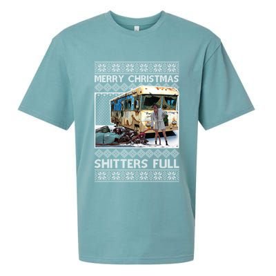 Funny Merry Christmas Shitters Full Ugly Christmas Sweater Sueded Cloud Jersey T-Shirt