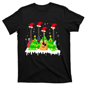 Merry Christmas Tree Guitar Holiday Music Lover Xmas T-Shirt