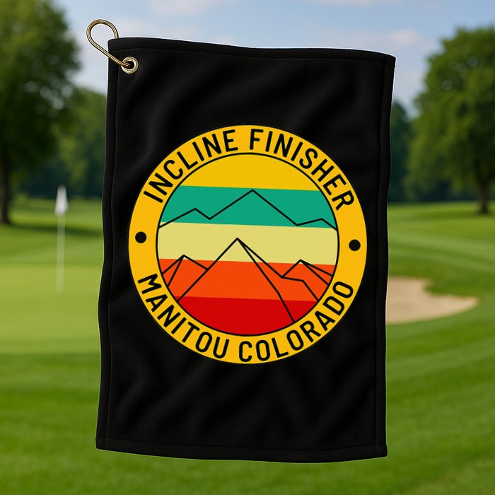Manitou Colorado The Incline Hike Incline Finisher Souvenir Golf Towel