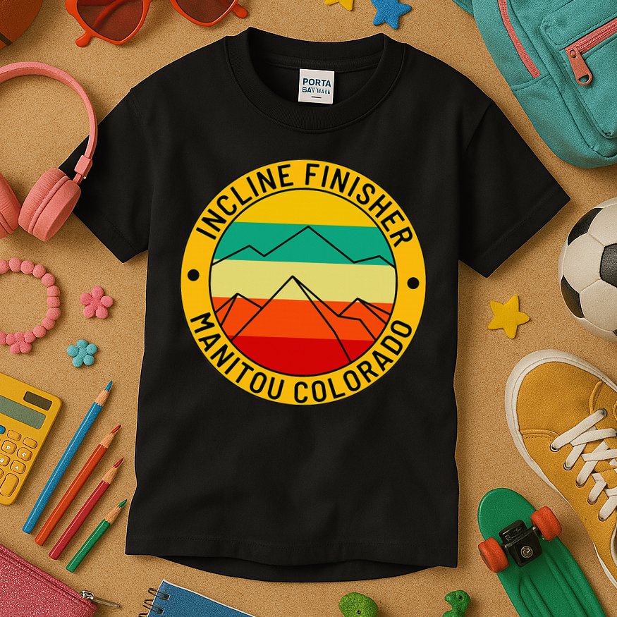 Manitou Colorado The Incline Hike Incline Finisher Souvenir Kids T-Shirt