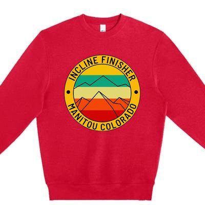 Manitou Colorado The Incline Hike Incline Finisher Souvenir Premium Crewneck Sweatshirt