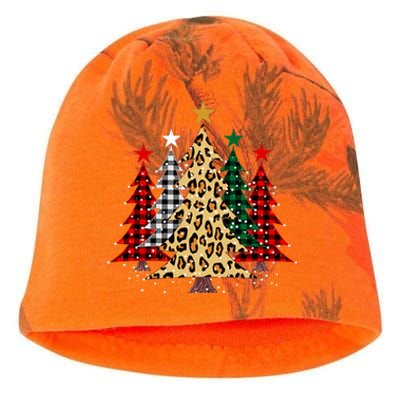 Merry Christmas Trees With Buffalo Plaid & Leopard Design Kati - Camo Knit Beanie