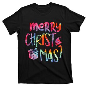 Merry Christmas Tiedye Xmas Holiday Girl Boy T-Shirt