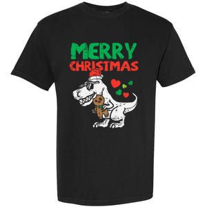 Merry Christmas Trex Dino Pajamas Garment-Dyed Heavyweight T-Shirt