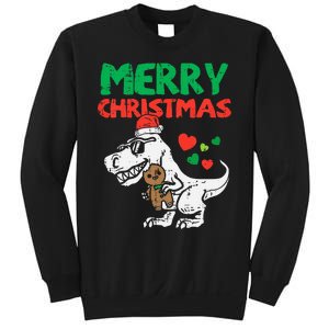 Merry Christmas Trex Dino Pajamas Sweatshirt