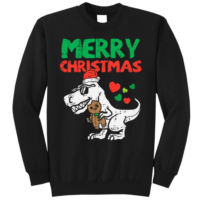 Merry Christmas Trex Dino Pajamas Sweatshirt