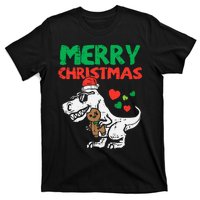 Merry Christmas Trex Dino Pajamas T-Shirt