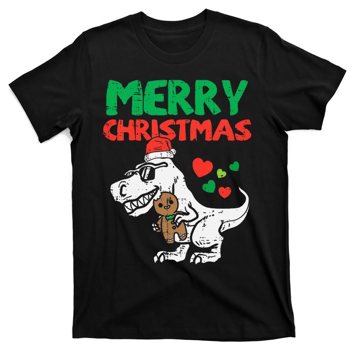 Merry Christmas Trex Dino Pajamas T-Shirt