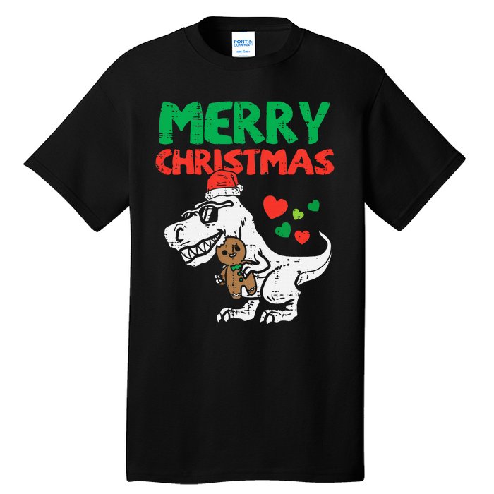 Merry Christmas Trex Dino Pajamas Tall T-Shirt