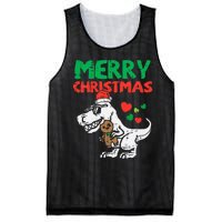 Merry Christmas Trex Dino Pajamas Mesh Reversible Basketball Jersey Tank