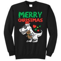 Merry Christmas Trex Dino Pajamas Tall Sweatshirt