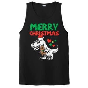 Merry Christmas Trex Dino Pajamas PosiCharge Competitor Tank