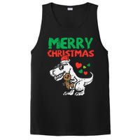 Merry Christmas Trex Dino Pajamas PosiCharge Competitor Tank