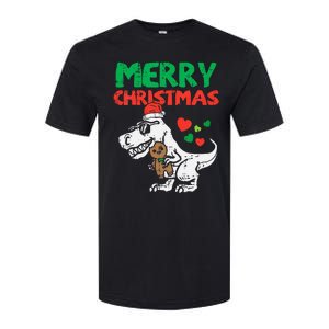 Merry Christmas Trex Dino Pajamas Softstyle CVC T-Shirt