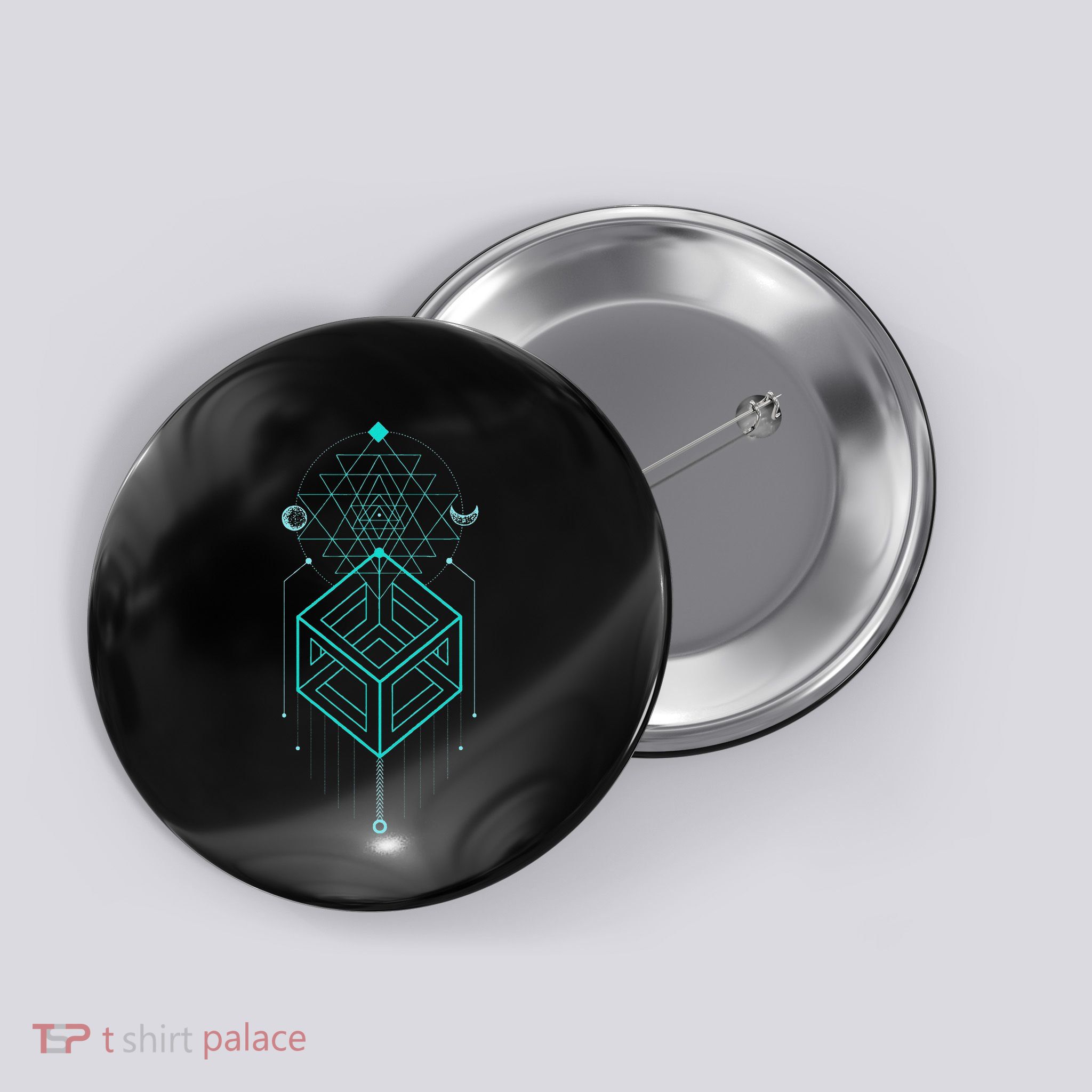 Magic Cube Totem Sacred Geometry Button