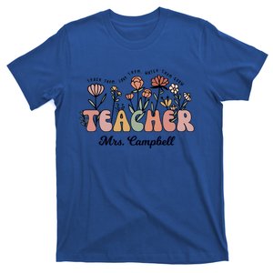 Mrs Campbell Teacher Wildflower Back To School Gift T-Shirt