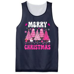 Merry Christmas Trees Pink Leopard Buffalo Plaid Mesh Reversible Basketball Jersey Tank