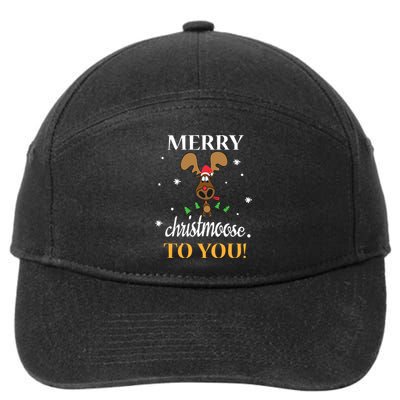 Merry Christmoose To You Moose Lovers Christmas Gift 7-Panel Snapback Hat