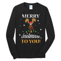 Merry Christmoose To You Moose Lovers Christmas Gift Tall Long Sleeve T-Shirt