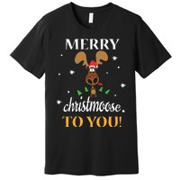 Merry Christmoose To You Moose Lovers Christmas Gift Premium T-Shirt