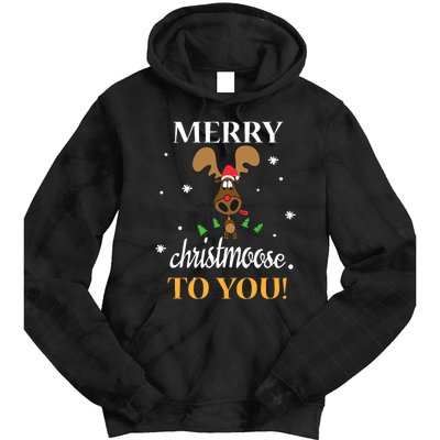 Merry Christmoose To You Moose Lovers Christmas Gift Tie Dye Hoodie