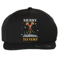 Merry Christmoose To You Moose Lovers Christmas Gift Wool Snapback Cap