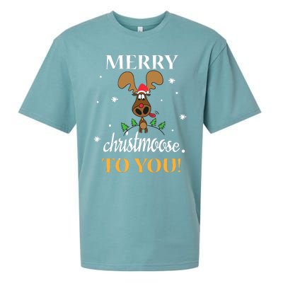 Merry Christmoose To You Moose Lovers Christmas Gift Sueded Cloud Jersey T-Shirt