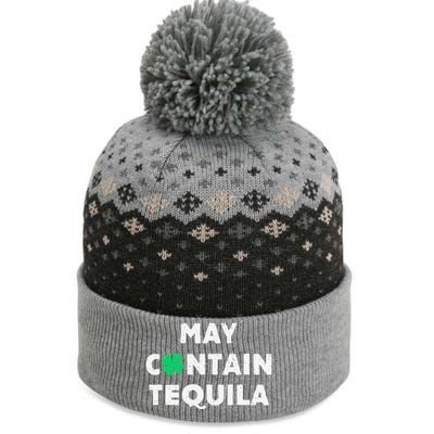 May Contain Tequila Irish Whiskey Lover Drinking The Baniff Cuffed Pom Beanie