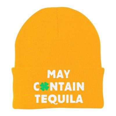 May Contain Tequila Irish Whiskey Lover Drinking Knit Cap Winter Beanie