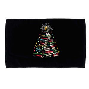 Merry Christmas Tree Love Reading Books Librarian Women Microfiber Hand Towel