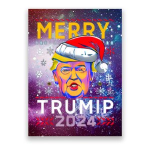 Merry Christmas Trump 2024 Mugshot Ugly Funny Pro Trump Poster