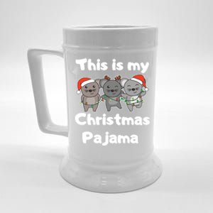 Mouse Christmas This Is My Christmas Pajama Gift Beer Stein