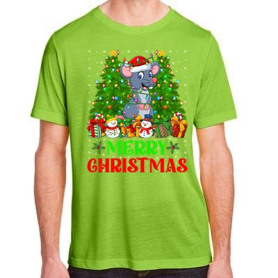 Mouse Christmas Tree Lights Matching Family Santa Rat Xmas Funny Gift Adult ChromaSoft Performance T-Shirt