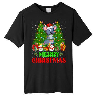 Mouse Christmas Tree Lights Matching Family Santa Rat Xmas Funny Gift Tall Fusion ChromaSoft Performance T-Shirt