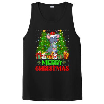 Mouse Christmas Tree Lights Matching Family Santa Rat Xmas Funny Gift PosiCharge Competitor Tank