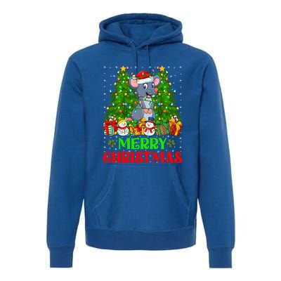 Mouse Christmas Tree Lights Matching Family Santa Rat Xmas Funny Gift Premium Hoodie