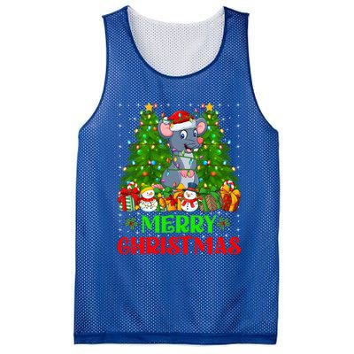 Mouse Christmas Tree Lights Matching Family Santa Rat Xmas Funny Gift Mesh Reversible Basketball Jersey Tank