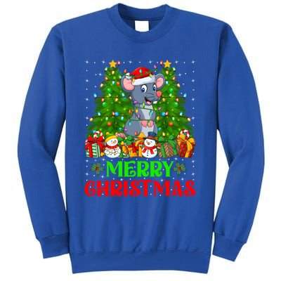 Mouse Christmas Tree Lights Matching Family Santa Rat Xmas Funny Gift Tall Sweatshirt