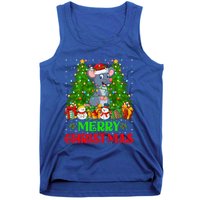 Mouse Christmas Tree Lights Matching Family Santa Rat Xmas Funny Gift Tank Top