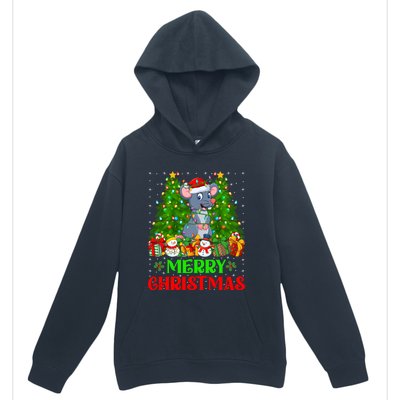 Mouse Christmas Tree Lights Matching Family Santa Rat Xmas Funny Gift Urban Pullover Hoodie