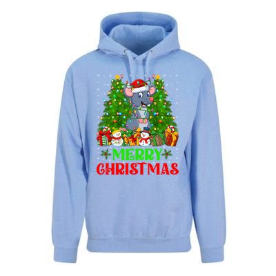 Mouse Christmas Tree Lights Matching Family Santa Rat Xmas Funny Gift Unisex Surf Hoodie