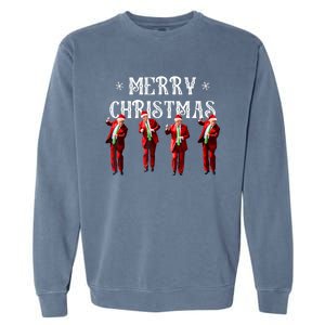 Merry Christmas Trump Pajamas Holiday Garment-Dyed Sweatshirt