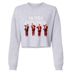 Merry Christmas Trump Pajamas Holiday Cropped Pullover Crew